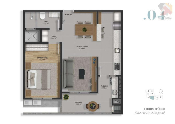 Imagem Apartamento com 2 Quartos à Venda, 71 m² em Barreiros - São José