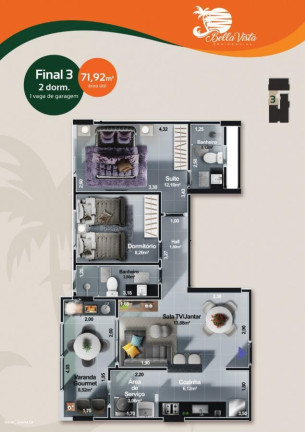 Imagem Apartamento com 2 Quartos à Venda, 76 m² em Centro - Itanhaém Imagem Apartamento com 2 Quartos à Venda, 76 m² em Centro - Itanhaém