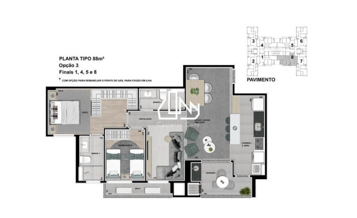 Imagem Apartamento com 3 Quartos à Venda, 88 m² em Jardim Cuiaba - Cuiabá
