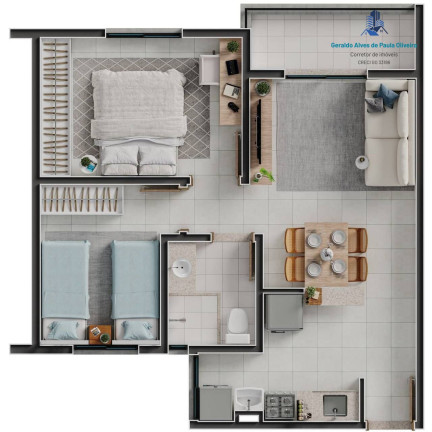 Imagem Apartamento com 2 Quartos à Venda, 50 m² em Vila Fabril - Anápolis Imagem Apartamento com 2 Quartos à Venda, 50 m² em Vila Fabril - Anápolis