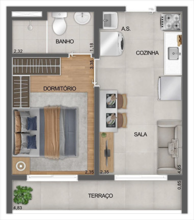 Imagem Apartamento com 1 Quarto à Venda, 27 m² em Saúde - São Paulo