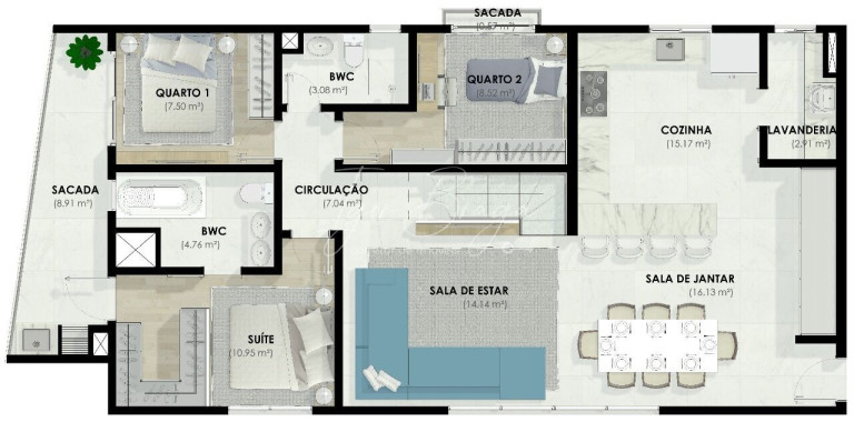 Imagem Apartamento com 2 Quartos à Venda, 45 m² em Bacacheri - Curitiba