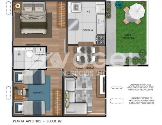 Imagem Apartamento com 2 Quartos à Venda, 45 m² em Rondônia - Novo Hamburgo Imagem Apartamento com 2 Quartos à Venda, 45 m² em Rondônia - Novo Hamburgo