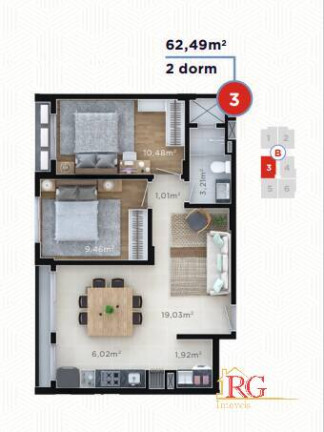 Imagem Apartamento com 2 Quartos à Venda, 62 m² em Centro - Navegantes Imagem Apartamento com 2 Quartos à Venda, 62 m² em Centro - Navegantes