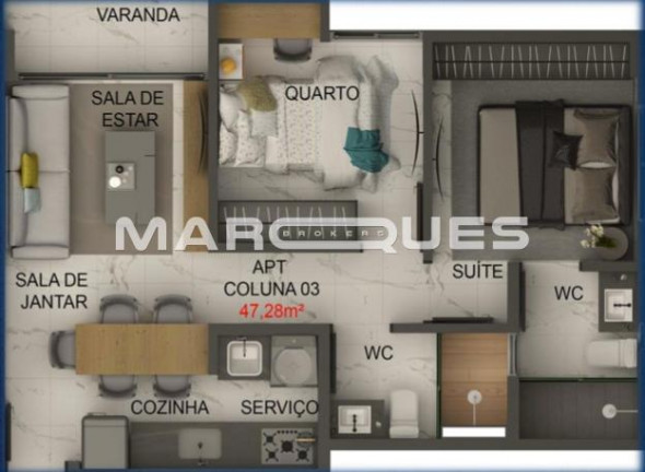 Imagem Apartamento com 2 Quartos à Venda, 47 m² em Intermares - Cabedelo
