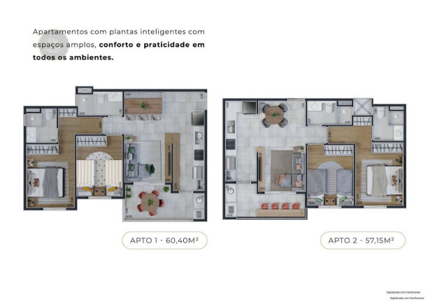 Apartamento com 2 Quartos à Venda, 60 m² em Vila Miranda - Sumaré