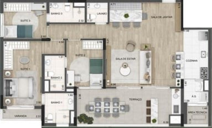 Imagem Apartamento com 4 Quartos à Venda, 221 m² em Granja Viana - Cotia