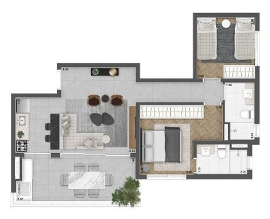 Imagem Apartamento com 2 Quartos à Venda, 64 m² em Brooklin Paulista - São Paulo Imagem Apartamento com 2 Quartos à Venda, 64 m² em Brooklin Paulista - São Paulo
