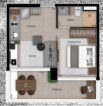 Imagem Studio com 1 Quarto à Venda, 36 m² em Butantã - São Paulo Imagem Studio com 1 Quarto à Venda, 36 m² em Butantã - São Paulo