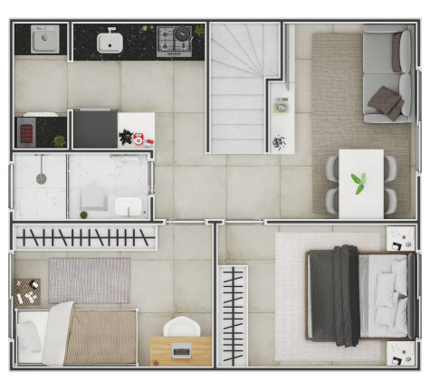 Imagem Casa com 2 Quartos à Venda, 62 m² em Guilhermina - Praia Grande