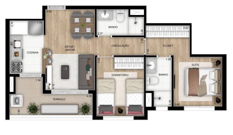 Imagem Apartamento com 2 Quartos à Venda, 55 m² em Vila Anastácio - São Paulo