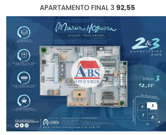 Imagem Apartamento com 3 Quartos à Venda, 135 m² em Aviação - Praia Grande Imagem Apartamento com 3 Quartos à Venda, 135 m² em Aviação - Praia Grande
