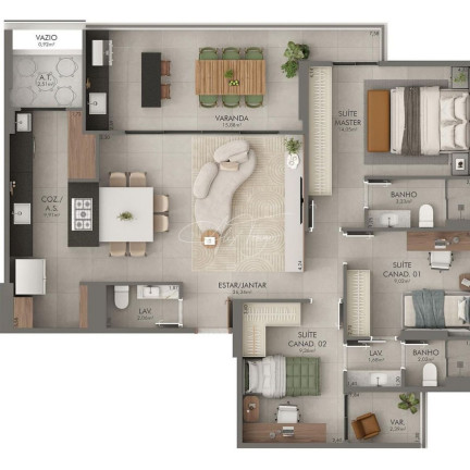 Imagem Apartamento com 3 Quartos à Venda, 108 m² em Morada De Laranjeiras - Serra