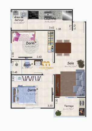 Imagem Apartamento com 2 Quartos à Venda, 52 m² em Caiçara - Praia Grande Imagem Apartamento com 2 Quartos à Venda, 52 m² em Caiçara - Praia Grande