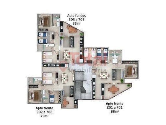 Imagem Apartamento com 3 Quartos à Venda, 79 m² em Iguaçu - Ipatinga