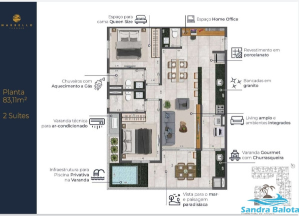 Imagem Apartamento com 2 Quartos à Venda, 70 m² em Tenório - Ubatuba
