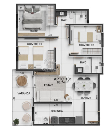 Imagem Apartamento com 3 Quartos à Venda, 68 m² em Ponta De Campina - Cabedelo Imagem Apartamento com 3 Quartos à Venda, 68 m² em Ponta De Campina - Cabedelo