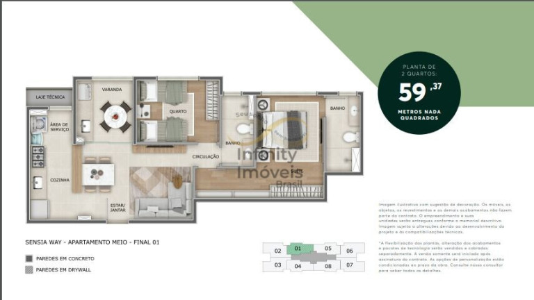 Imagem Apartamento com 2 Quartos à Venda, 59 m² em Serra - Belo Horizonte