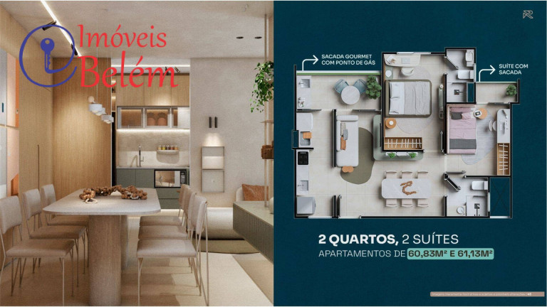 Imagem Apartamento com 2 Quartos à Venda, 60 m² em Centro - Ananindeua Imagem Apartamento com 2 Quartos à Venda, 60 m² em Centro - Ananindeua