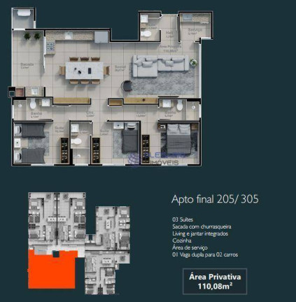 Imagem Apartamento com 3 Quartos à Venda, 101 m² em Armação - Penha Imagem Apartamento com 3 Quartos à Venda, 101 m² em Armação - Penha