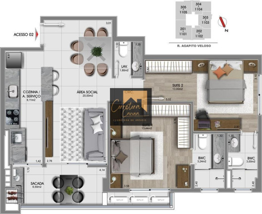 Imagem Apartamento com 2 Quartos à Venda, em Estreito - Florianópolis Imagem Apartamento com 2 Quartos à Venda, em Estreito - Florianópolis