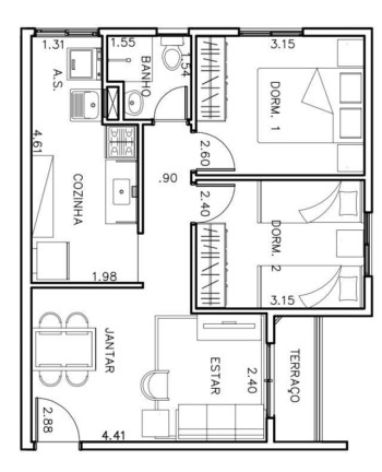 Imagem Apartamento com 2 Quartos à Venda, 55 m² em Vila Mimosa - Campinas Imagem Apartamento com 2 Quartos à Venda, 55 m² em Vila Mimosa - Campinas