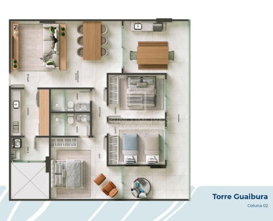 Imagem Apartamento com 2 Quartos à Venda, 107 m² em Enseada Azul - Guarapari Imagem Apartamento com 2 Quartos à Venda, 107 m² em Enseada Azul - Guarapari