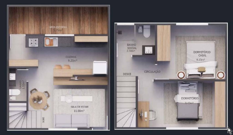 Imagem Casa de Condomínio com 2 Quartos à Venda, 54 m² em Caiçara - Praia Grande Imagem Casa de Condomínio com 2 Quartos à Venda, 54 m² em Caiçara - Praia Grande