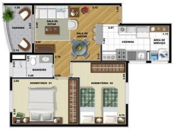 Imagem Apartamento com 2 Quartos à Venda, 55 m² em Vila Euclides - São Bernardo Do Campo Imagem Apartamento com 2 Quartos à Venda, 55 m² em Vila Euclides - São Bernardo Do Campo