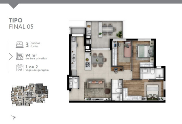Imagem Apartamento com 3 Quartos à Venda, 94 m² em Cabral - Curitiba Imagem Apartamento com 3 Quartos à Venda, 94 m² em Cabral - Curitiba