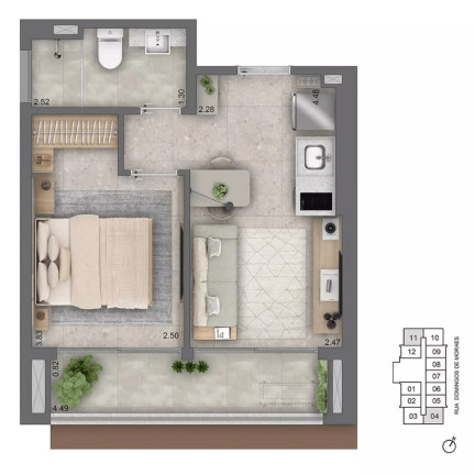 Studio com 1 Quarto à Venda, 26 m² em Vila Mariana - São Paulo