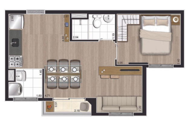 Imagem Apartamento com 2 Quartos à Venda, 37 m² em Jardim Mirante - São Paulo