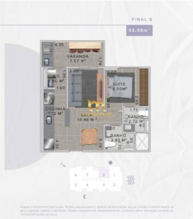Imagem Apartamento com 1 Quarto à Venda, 53 m² em Jardim Real - Praia Grande