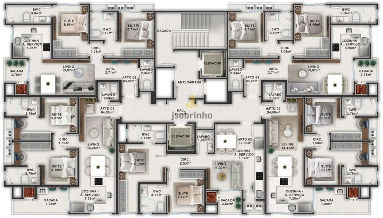Imagem Apartamento com 2 Quartos à Venda, 62 m² em Morretes - Itapema Imagem Apartamento com 2 Quartos à Venda, 62 m² em Morretes - Itapema