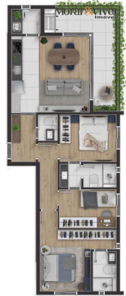 Imagem Apartamento com 2 Quartos à Venda, 57 m² em Portão - Curitiba Imagem Apartamento com 2 Quartos à Venda, 57 m² em Portão - Curitiba