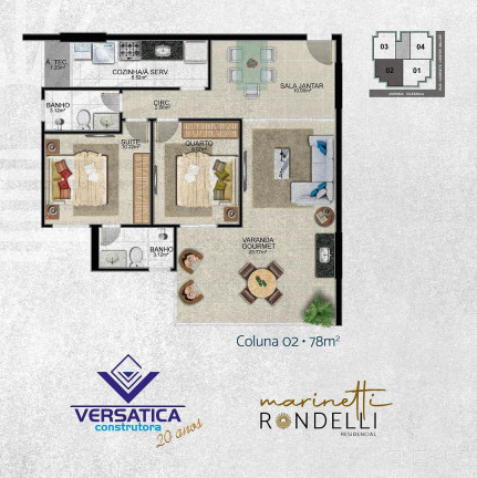Imagem Apartamento com 2 Quartos à Venda, 78 m² em Praia Do Morro - Guarapari