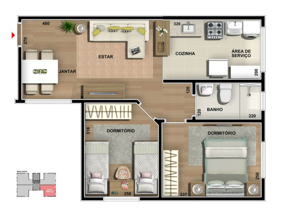 Imagem Apartamento com 2 Quartos à Venda, 43 m² em Cental Park - Vespasiano Imagem Apartamento com 2 Quartos à Venda, 43 m² em Cental Park - Vespasiano