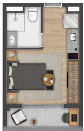 Imagem Imóvel com 1 Quarto à Venda, 24 m² em Brooklin Novo - São Paulo Imagem Imóvel com 1 Quarto à Venda, 24 m² em Brooklin Novo - São Paulo