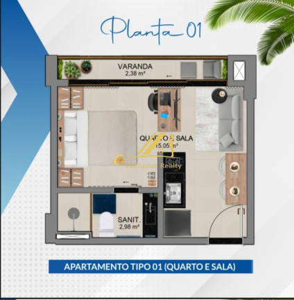 Imagem Imóvel com 1 Quarto à Venda, 21 m² em Armação - Salvador Imagem Imóvel com 1 Quarto à Venda, 21 m² em Armação - Salvador