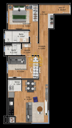 Imagem Imóvel com 2 Quartos à Venda, 67 m² em Floresta - Gramado Imagem Imóvel com 2 Quartos à Venda, 67 m² em Floresta - Gramado
