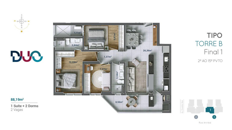 Imagem Apartamento com 3 Quartos à Venda, 89 m² em Praia Brava - Itajaí Imagem Apartamento com 3 Quartos à Venda, 89 m² em Praia Brava - Itajaí
