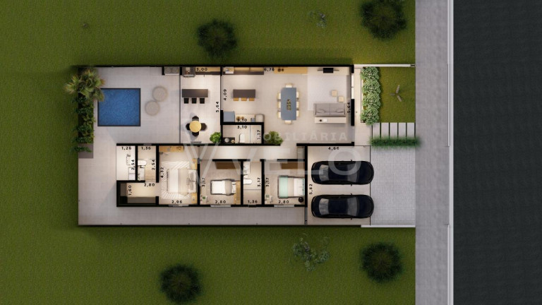 Imagem Casa de Condomínio com 2 Quartos à Venda, 181 m² em Jardim Maraba - Itapetininga