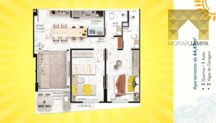 Imagem Apartamento com 3 Quartos à Venda, 90 m² em Jardim Oceania - João Pessoa Imagem Apartamento com 3 Quartos à Venda, 90 m² em Jardim Oceania - João Pessoa