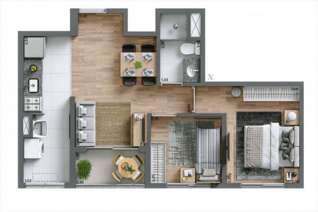 Imagem Apartamento com 2 Quartos à Venda, 46 m² em Vila Constança - São Paulo