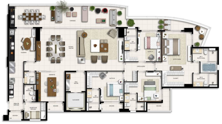 Apartamento com 4 Quartos à Venda, 271 m² em Meireles - Fortaleza