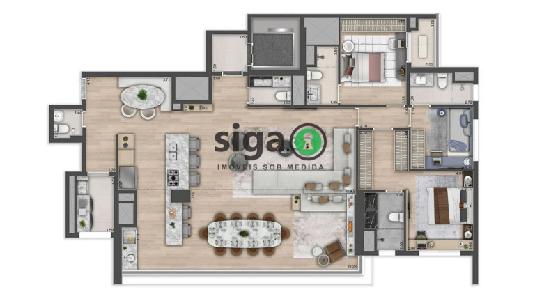 Imagem Apartamento com 3 Quartos à Venda, 164 m² em Brooklin - São Paulo Imagem Apartamento com 3 Quartos à Venda, 164 m² em Brooklin - São Paulo