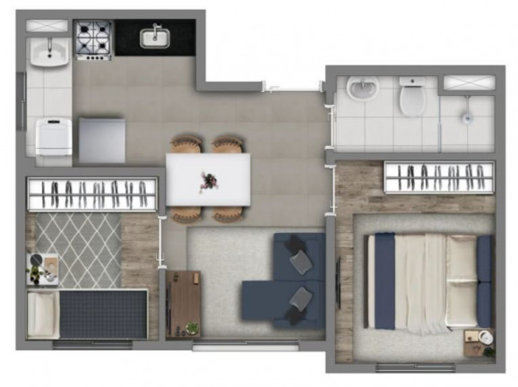 Imagem Apartamento com 2 Quartos à Venda, 36 m² em Socorro - São Paulo