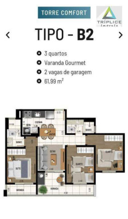 Imagem Apartamento com 3 Quartos à Venda, 61 m² em São Mateus - Juiz De Fora Imagem Apartamento com 3 Quartos à Venda, 61 m² em São Mateus - Juiz De Fora