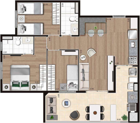 Imagem Apartamento com 3 Quartos à Venda, 76 m² em Vila Leopoldina - São Paulo