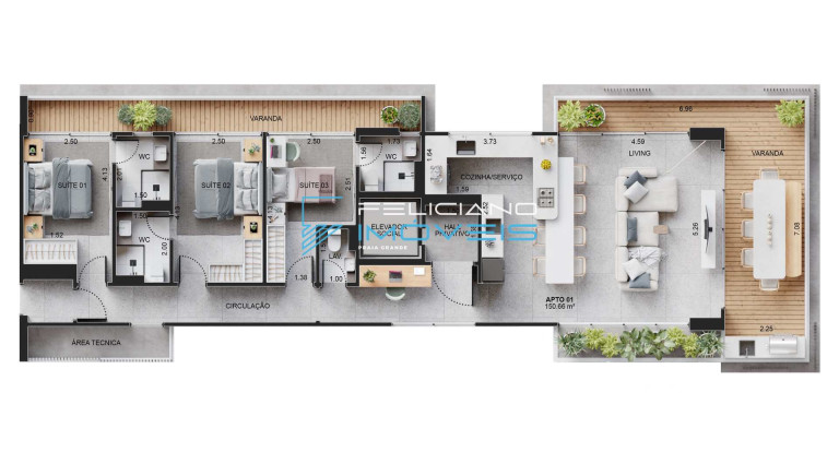 Imagem Apartamento com 3 Quartos à Venda, 151 m² em Boqueirão - Praia Grande Imagem Apartamento com 3 Quartos à Venda, 151 m² em Boqueirão - Praia Grande